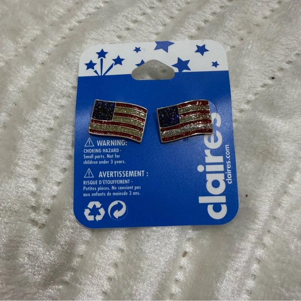 10 for $10 Claire's American Flag Earrings